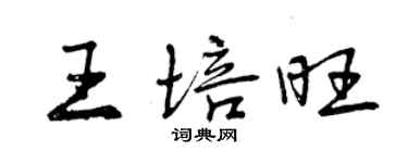 曾庆福王培旺行书个性签名怎么写