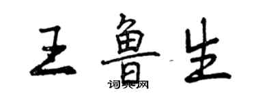 曾庆福王鲁生行书个性签名怎么写