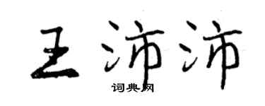 曾庆福王沛沛行书个性签名怎么写