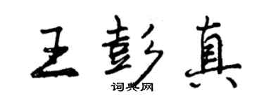 曾庆福王彭真行书个性签名怎么写