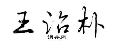 曾庆福王治朴行书个性签名怎么写