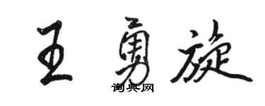骆恒光王勇旋行书个性签名怎么写