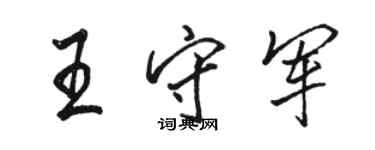 骆恒光王守军行书个性签名怎么写