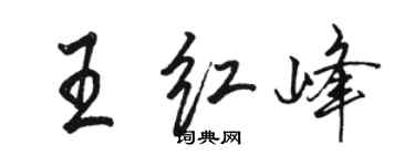骆恒光王红峰行书个性签名怎么写