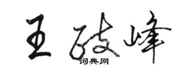 骆恒光王政峰行书个性签名怎么写