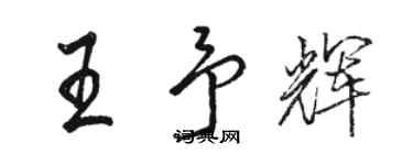 骆恒光王予辉行书个性签名怎么写