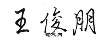 骆恒光王俊朋行书个性签名怎么写