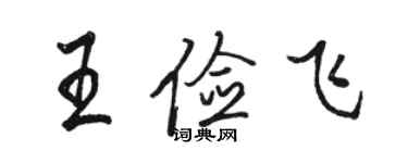 骆恒光王俭飞行书个性签名怎么写