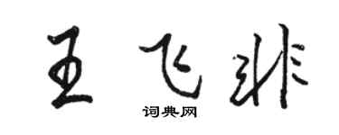 骆恒光王飞非行书个性签名怎么写