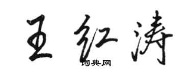 骆恒光王红涛行书个性签名怎么写