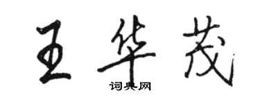 骆恒光王华茂行书个性签名怎么写