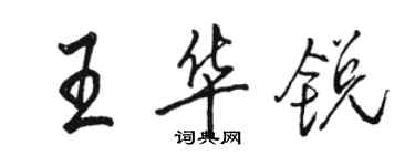 骆恒光王华锐行书个性签名怎么写