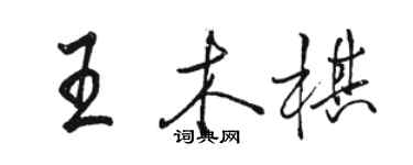 骆恒光王木棋行书个性签名怎么写