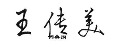 骆恒光王传美行书个性签名怎么写