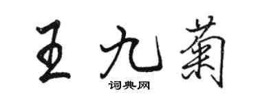 骆恒光王九菊行书个性签名怎么写