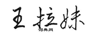 骆恒光王拉妹行书个性签名怎么写