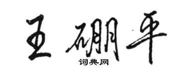 骆恒光王硼平行书个性签名怎么写