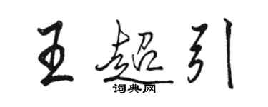骆恒光王超引行书个性签名怎么写