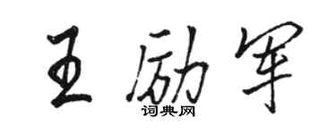 骆恒光王励军行书个性签名怎么写