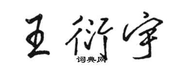 骆恒光王衍宇行书个性签名怎么写