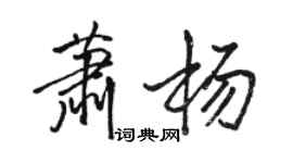 骆恒光萧杨行书个性签名怎么写