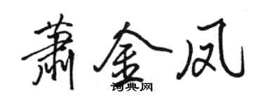 骆恒光萧金凤行书个性签名怎么写