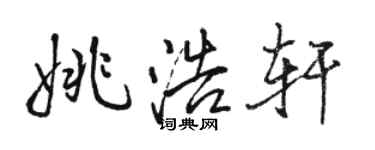 骆恒光姚浩轩行书个性签名怎么写