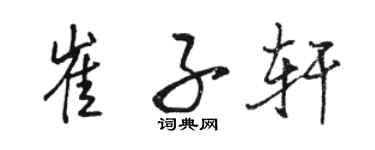 骆恒光崔子轩行书个性签名怎么写