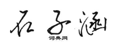 骆恒光石子涵行书个性签名怎么写