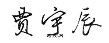 骆恒光贾宇辰行书个性签名怎么写