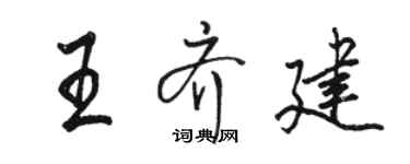 骆恒光王齐建行书个性签名怎么写