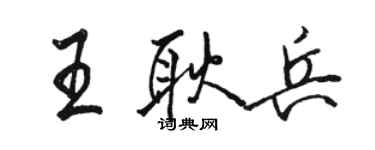 骆恒光王耿兵行书个性签名怎么写