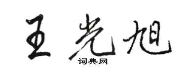 骆恒光王光旭行书个性签名怎么写