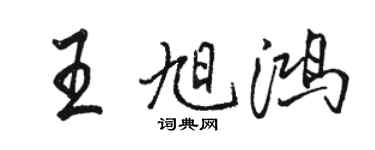 骆恒光王旭鸿行书个性签名怎么写