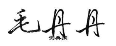 骆恒光毛丹丹行书个性签名怎么写