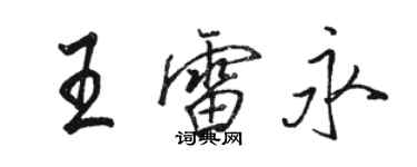 骆恒光王雷永行书个性签名怎么写