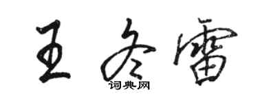 骆恒光王冬雷行书个性签名怎么写