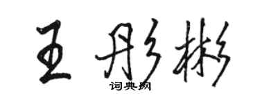 骆恒光王彤彬行书个性签名怎么写