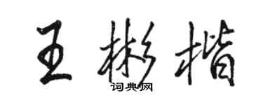 骆恒光王彬楷行书个性签名怎么写