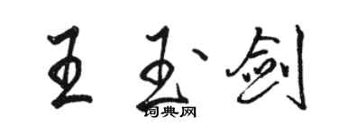 骆恒光王玉剑行书个性签名怎么写