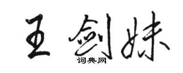 骆恒光王剑妹行书个性签名怎么写