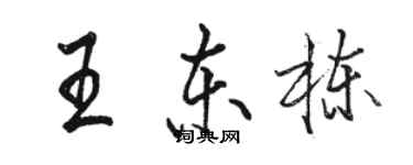 骆恒光王东栋行书个性签名怎么写