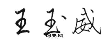 骆恒光王玉威行书个性签名怎么写