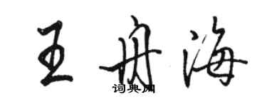 骆恒光王舟海行书个性签名怎么写