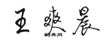 骆恒光王爽晨行书个性签名怎么写