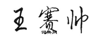 骆恒光王赛帅行书个性签名怎么写