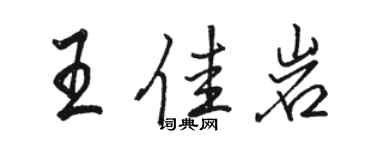 骆恒光王佳岩行书个性签名怎么写