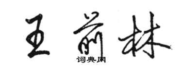 骆恒光王前林行书个性签名怎么写