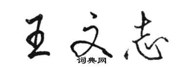 骆恒光王文志行书个性签名怎么写