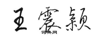 骆恒光王震颖行书个性签名怎么写